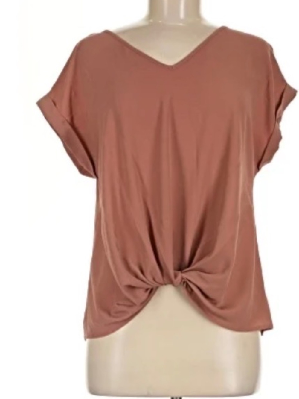 Olive and Oak flowy top with knot detail